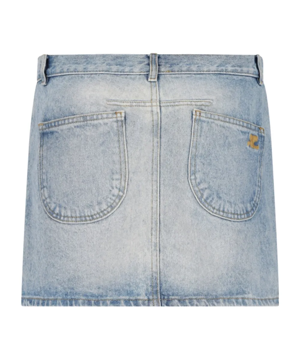 Multiflex Denim Mini Skirt