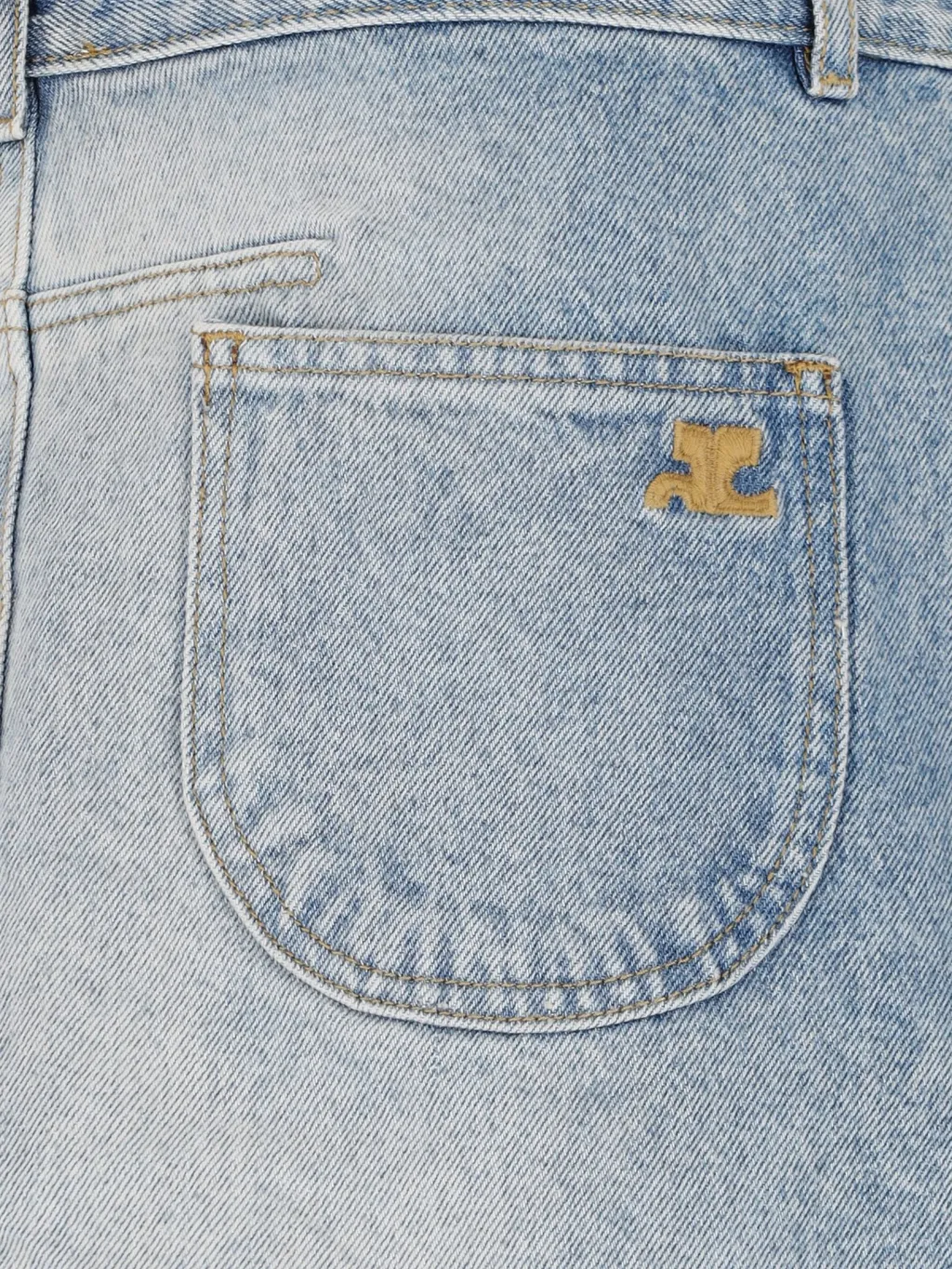 Multiflex Denim Mini Skirt