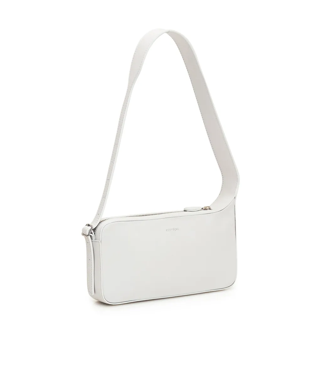 Logo Printed Zip-Up Shoulder Bag