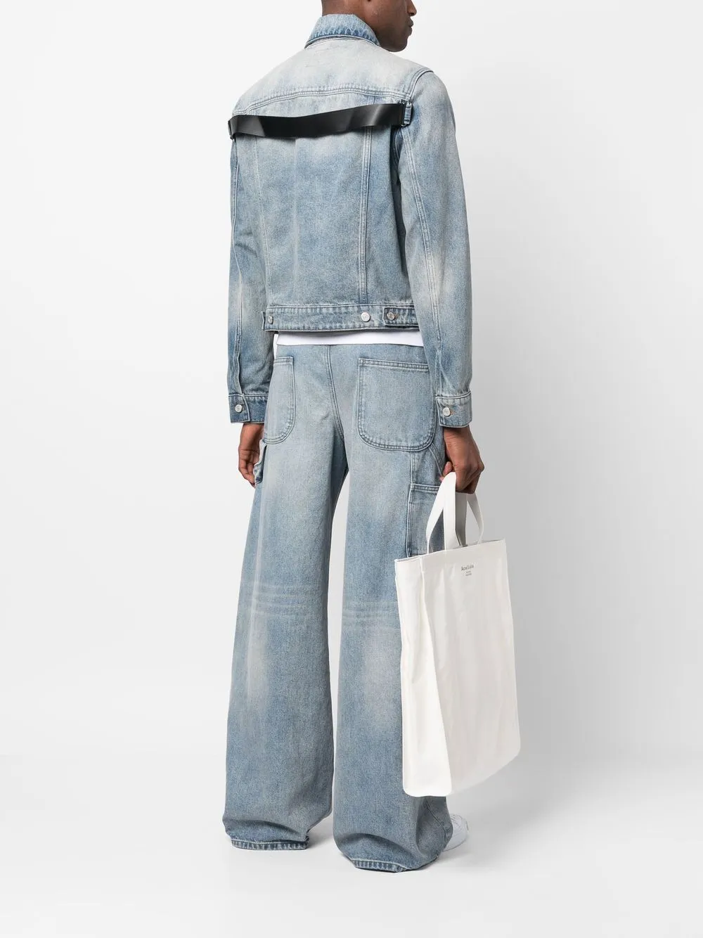 Washed Long-Sleeved Denim Jacket