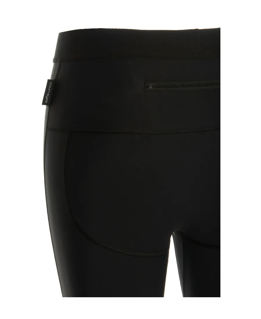 Logo Printed Racer Leggings