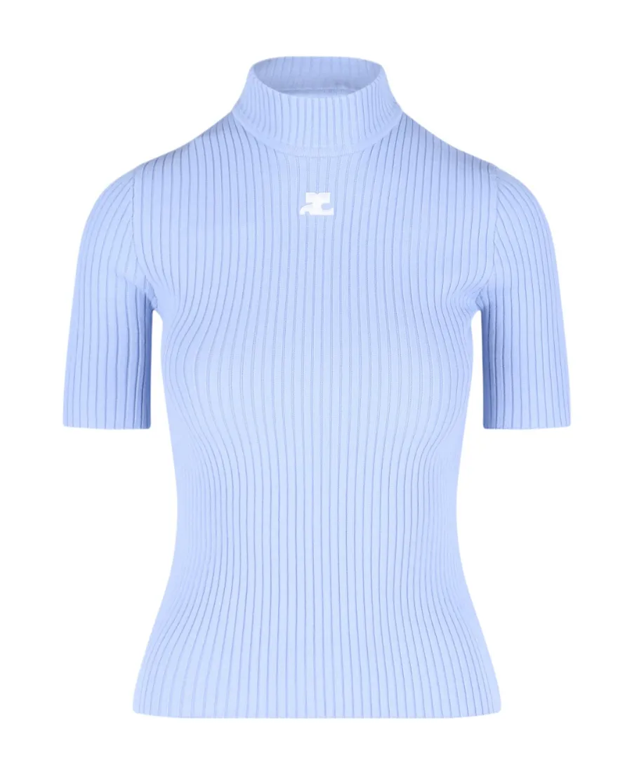 Reedition Short-Sleeved Ribbed Jumper
