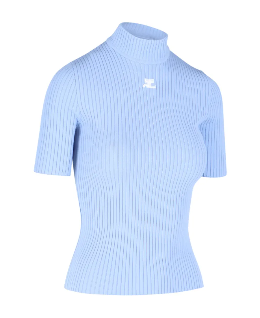 Reedition Short-Sleeved Ribbed Jumper