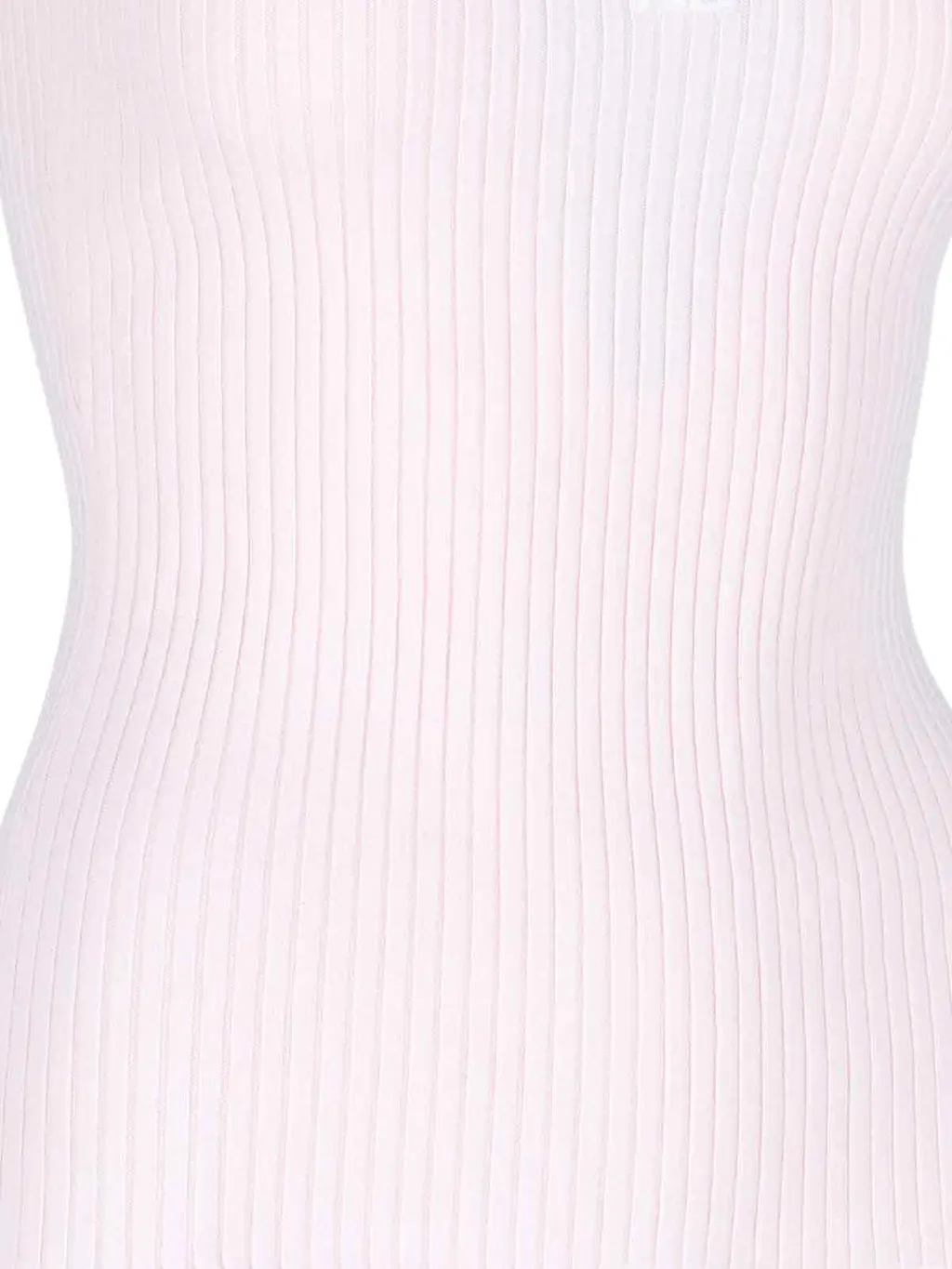 Logo Embroidered Ribbed Sleeveless Top