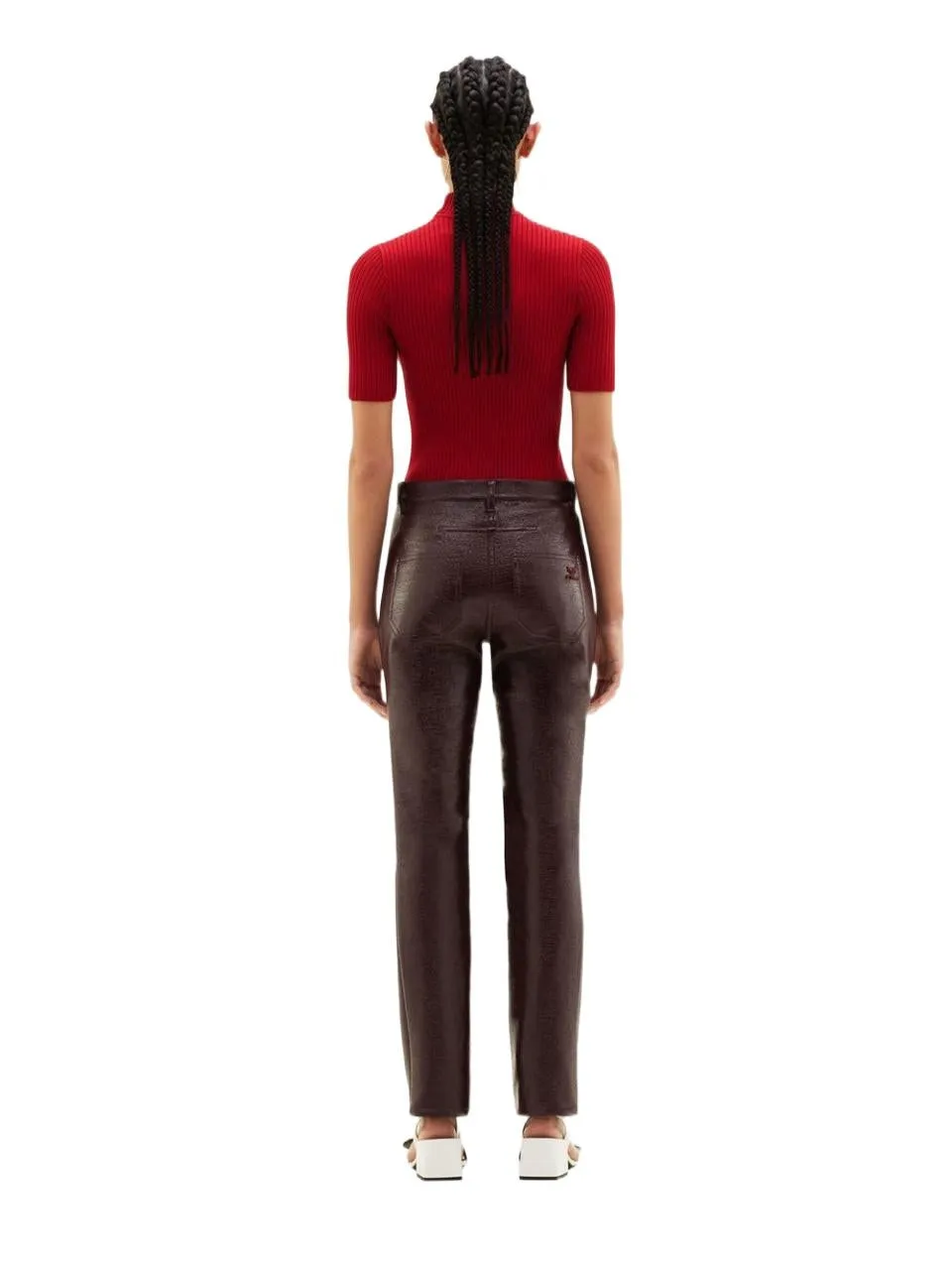 Reedition Short-Sleeved Ribbed Knit Jumper