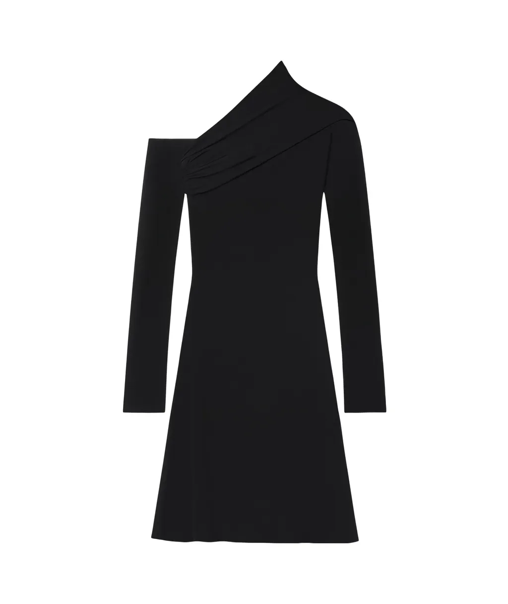 Twist Crepe Mini Dress