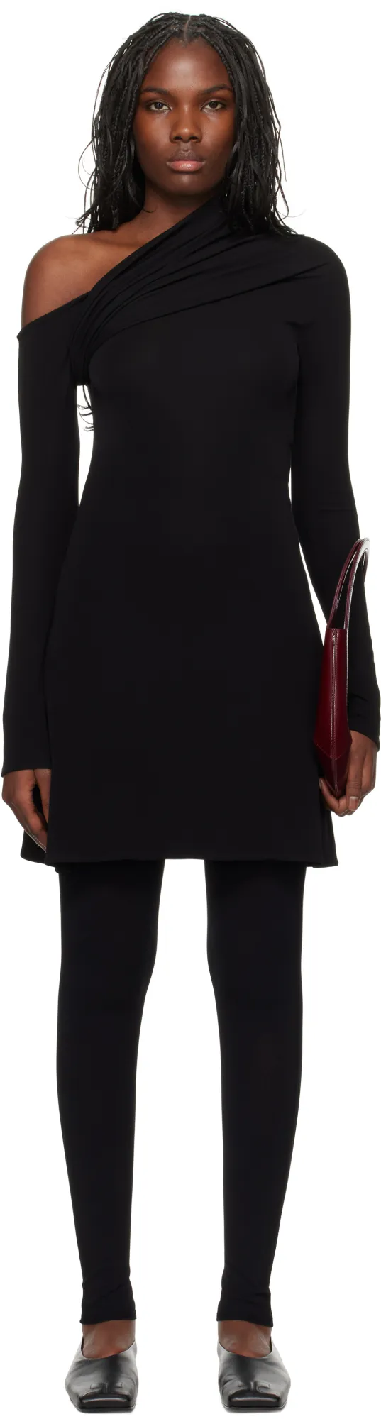 Twist Crepe Mini Dress