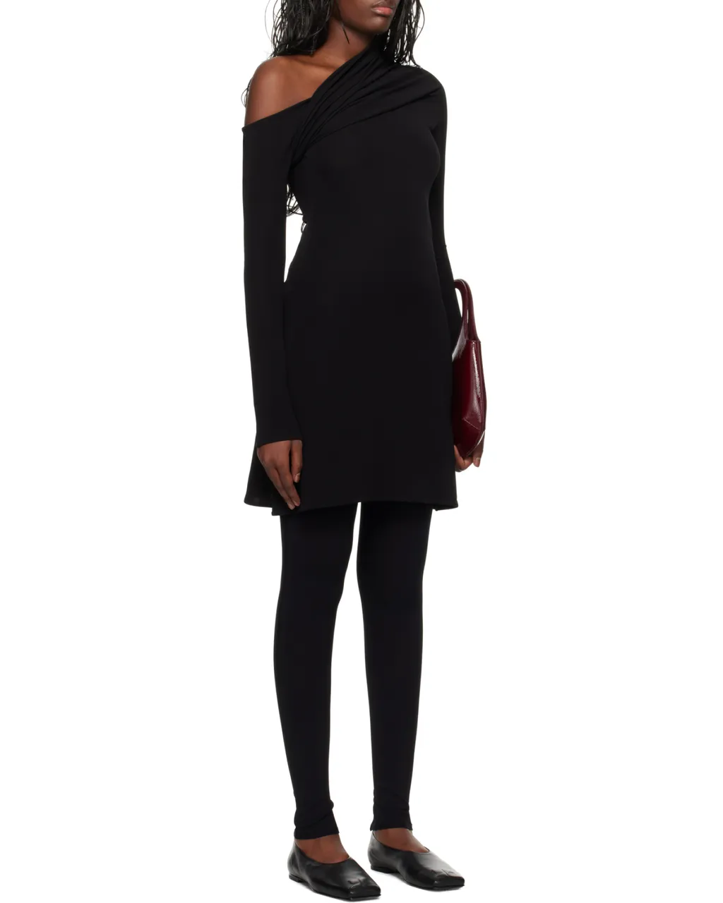 Twist Crepe Mini Dress