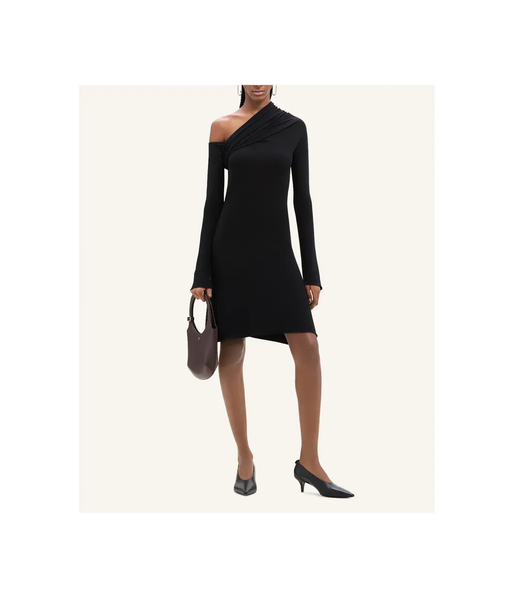 Twist Crepe Mini Dress