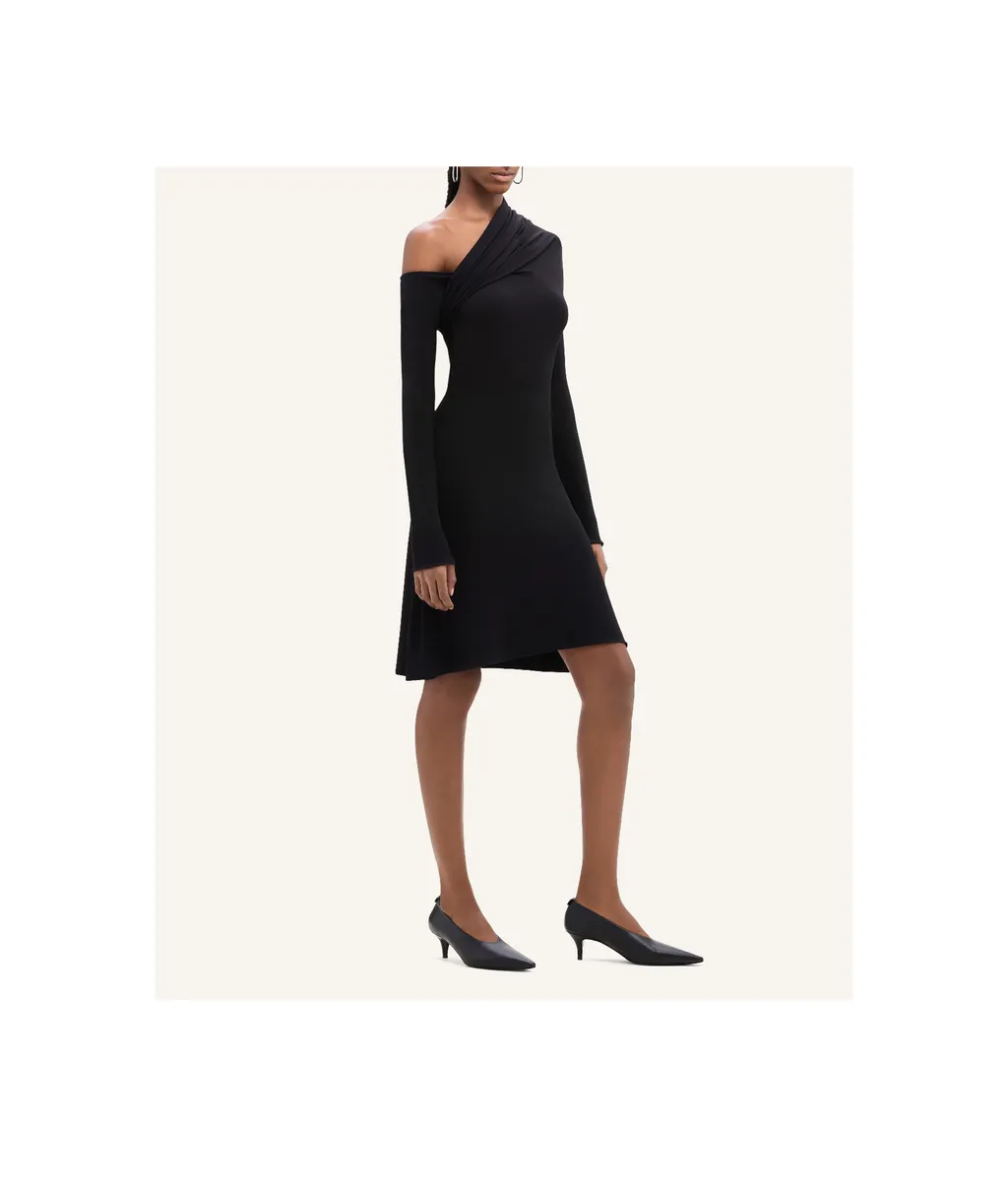 Twist Crepe Mini Dress