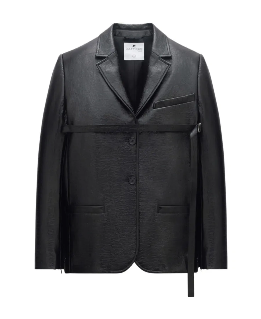 Strap Vinyl Tailored Jacket