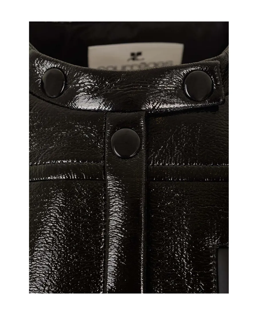 Vinyl Logo Patch Biker Jacket