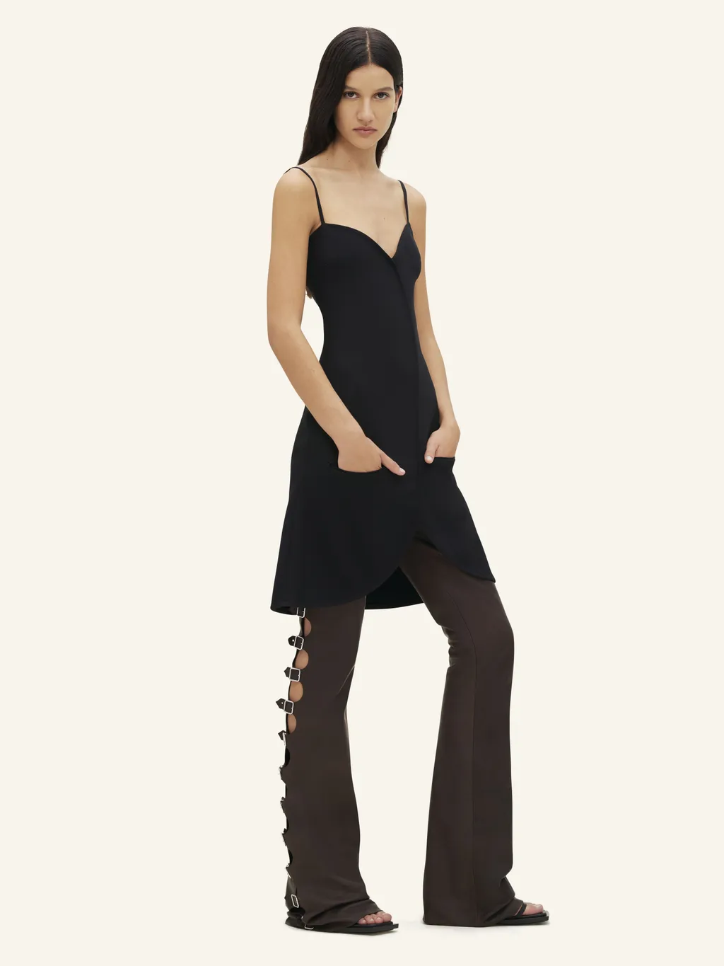 V-Neck Backless Dress