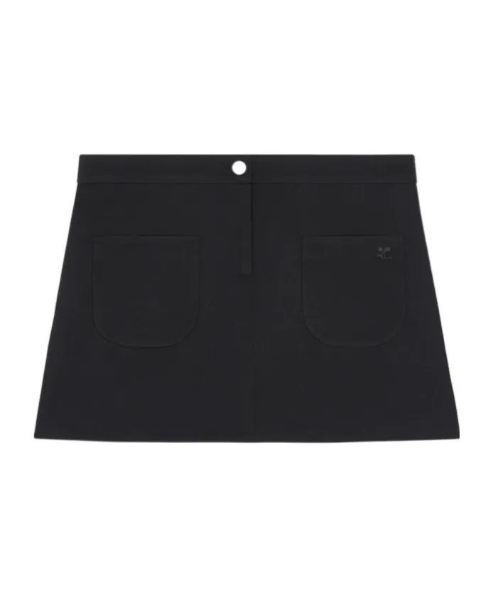 2 Pocket Twill Mini Skirt