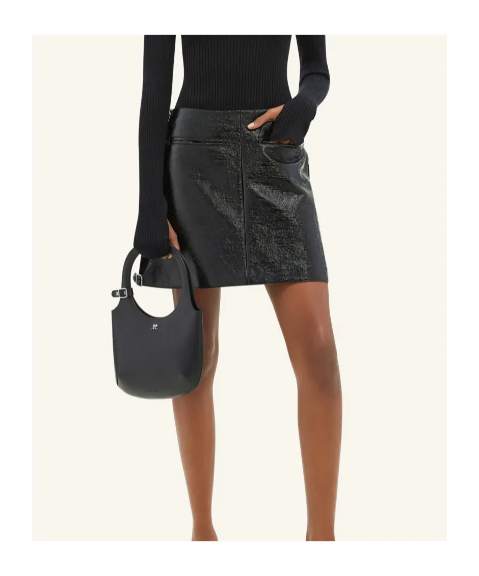CourrÈGes Vinyl Mini Skirt