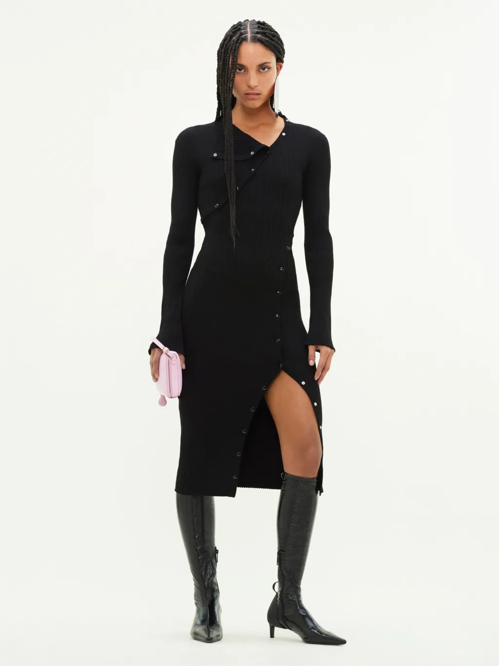Multi Styling Ribbed Knit Dress