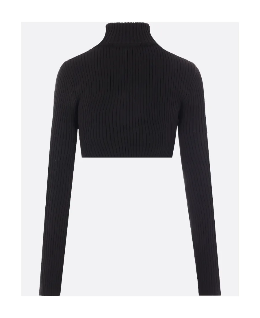 Cut-Out High Neck Jumper