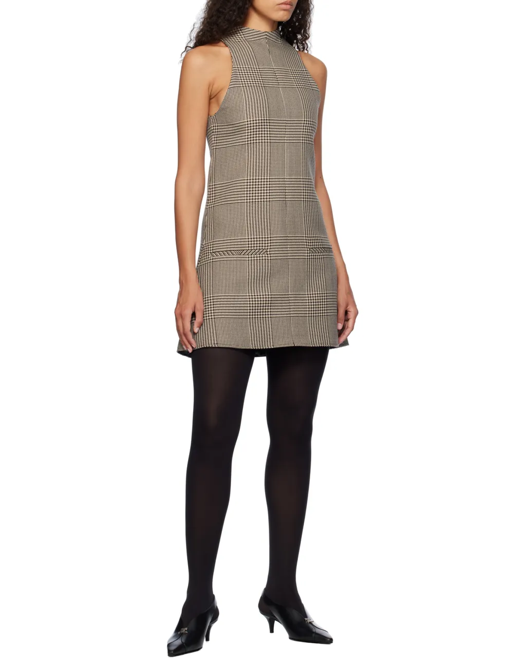 Sleeveless Prince Of Wales A-Line Dress