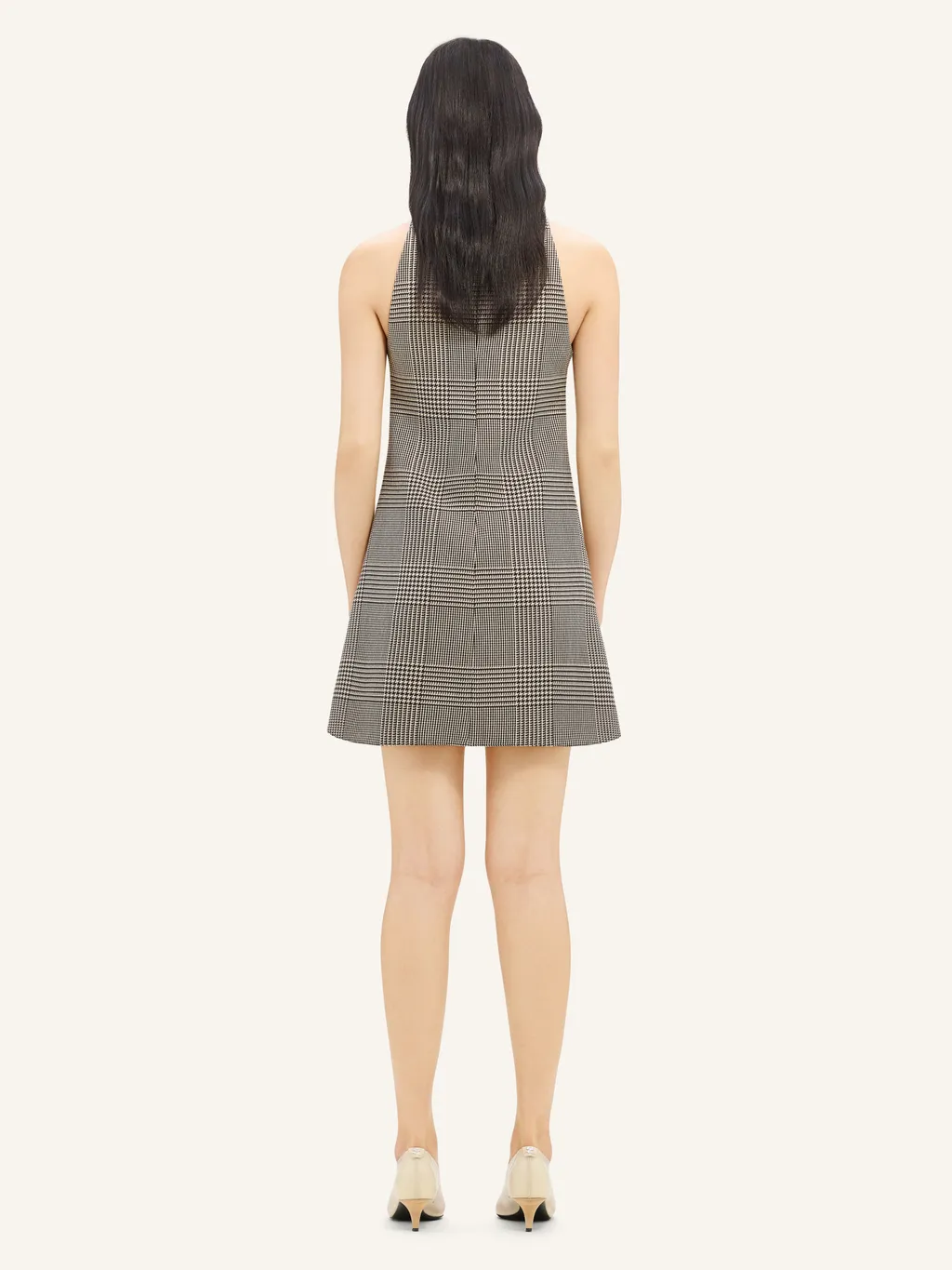 Sleeveless Prince Of Wales A-Line Dress