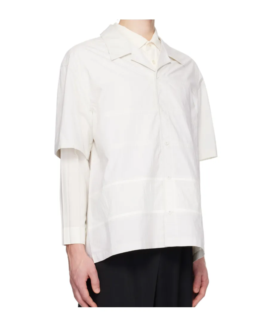 Cotton Panelled Short-Sleeve Shirt
