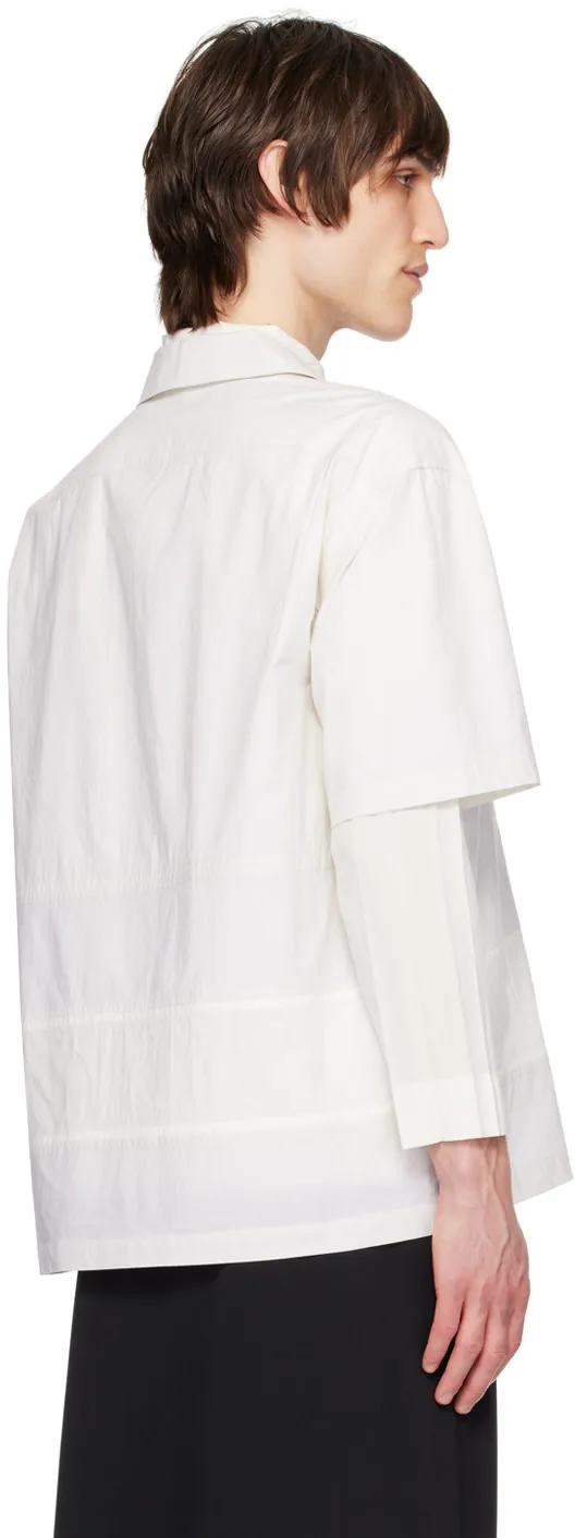 Cotton Panelled Short-Sleeve Shirt