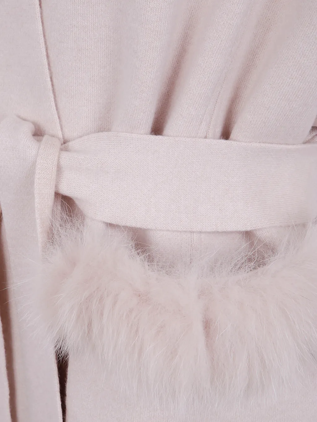 Fur Trim Belted Coat