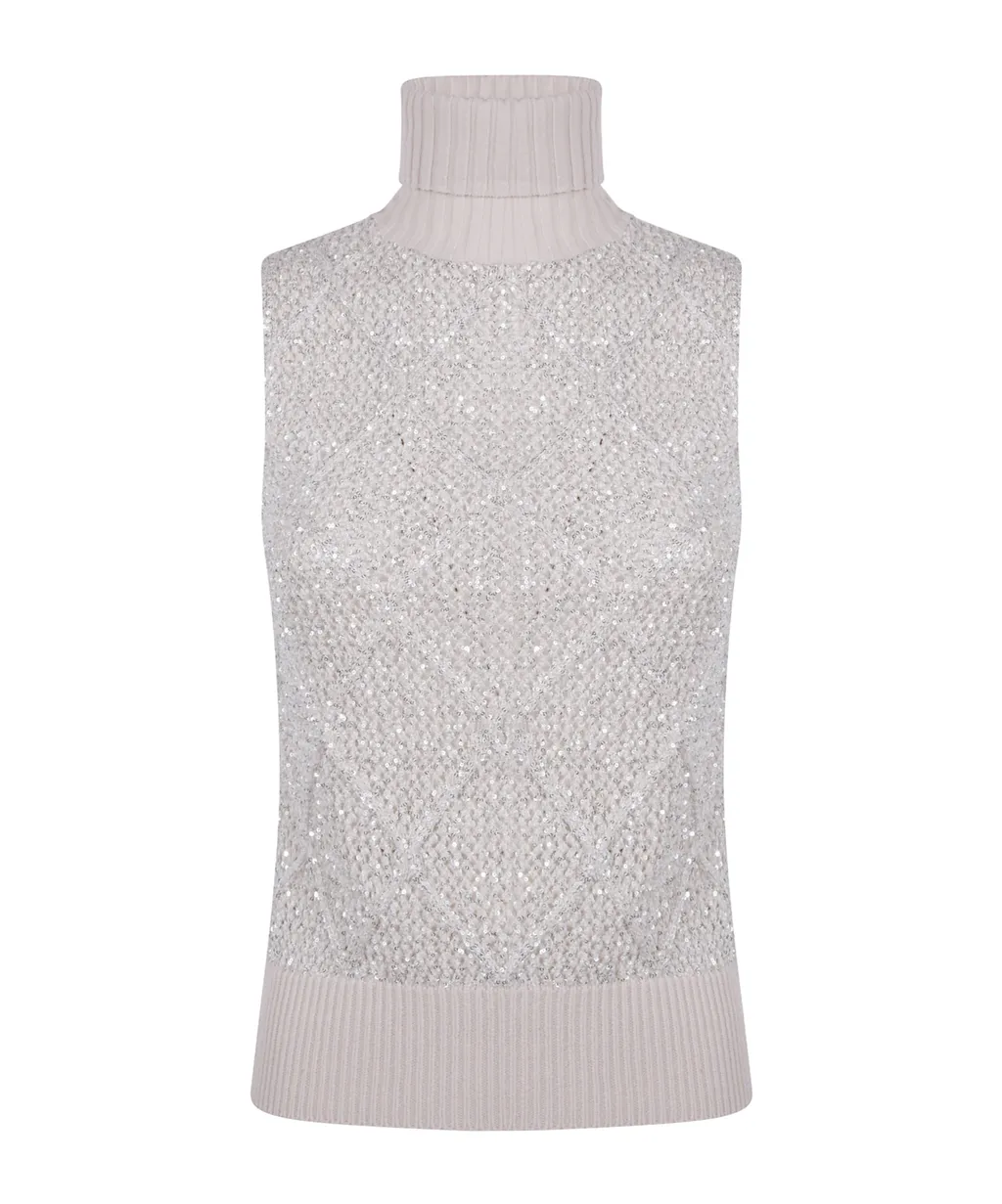 Rhombus Sequin Knitwear