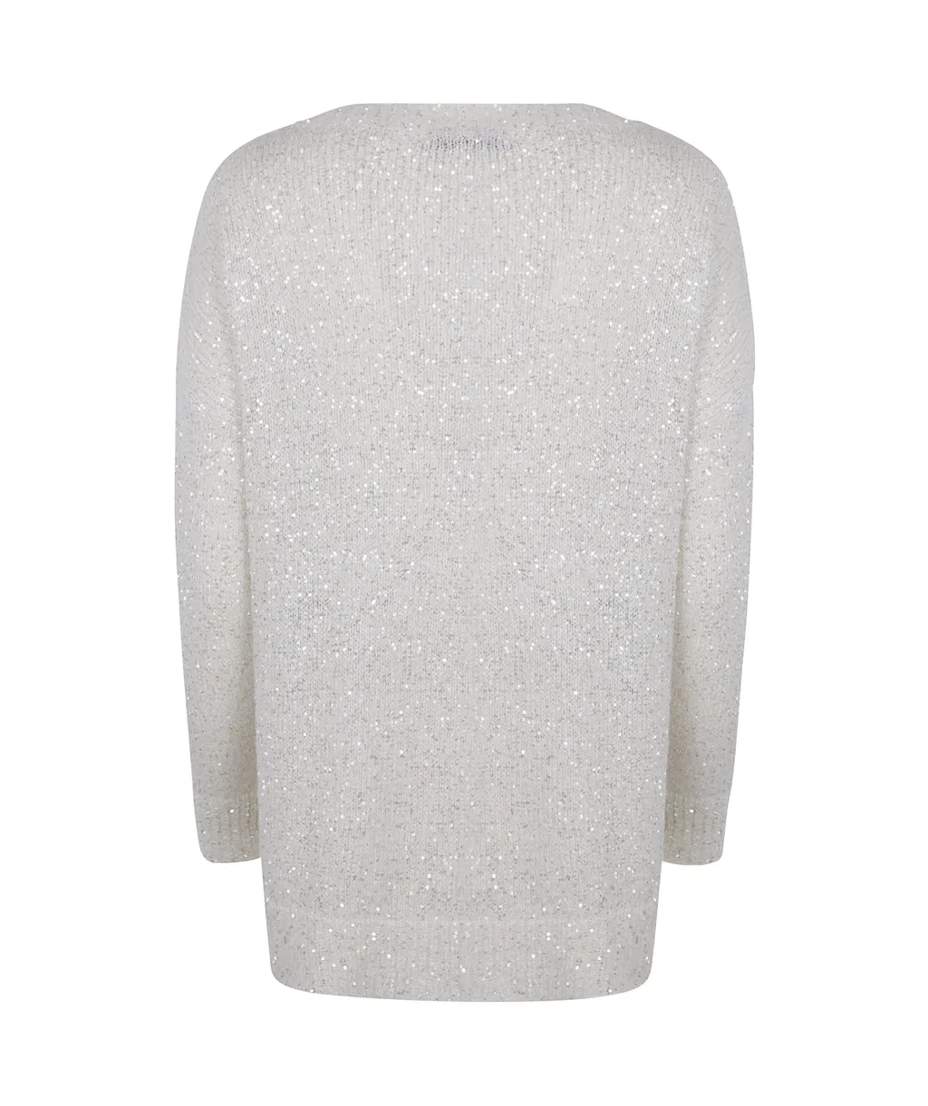 Sequin Boatneck Sweater