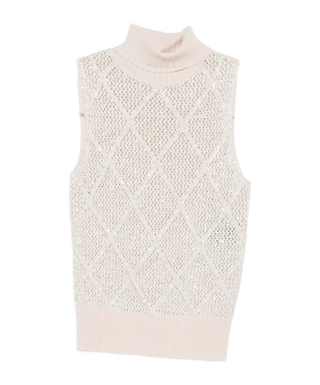 Sequin Lattice Sweater