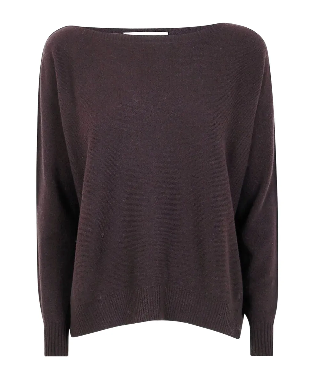 Boat Neck Wool Sweater