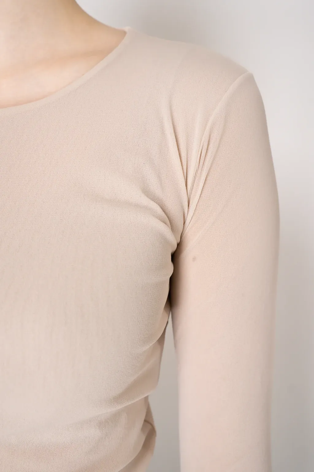 Tulle Crew Neck Blouse
