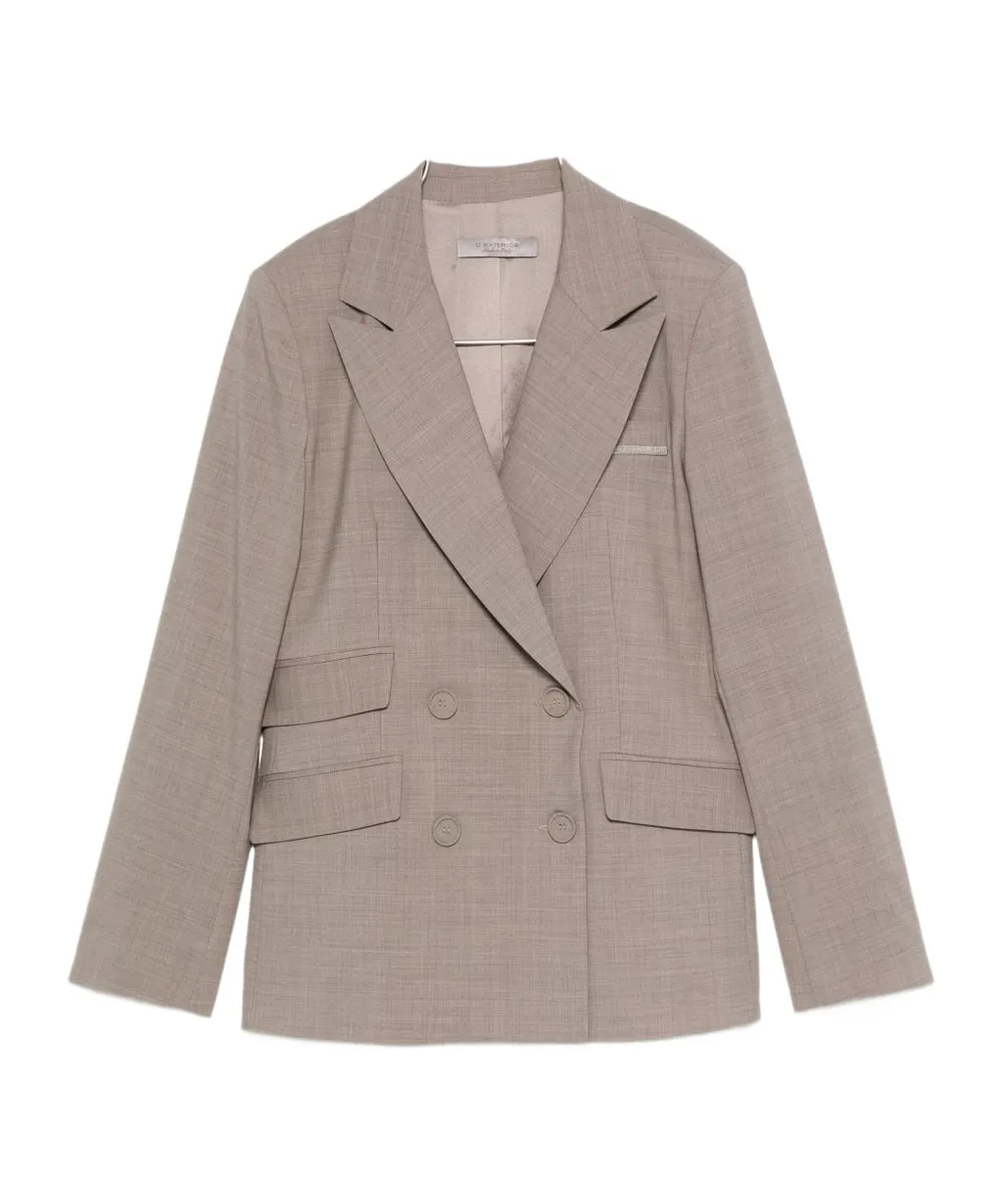 Double-Breasted Flap-Pocket Jacket