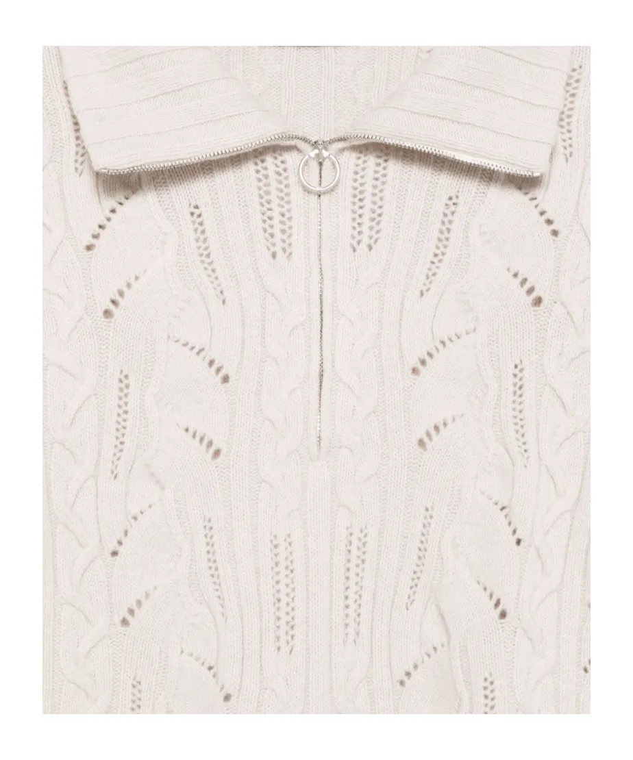 Cable-Knit Half-Zip Sweater