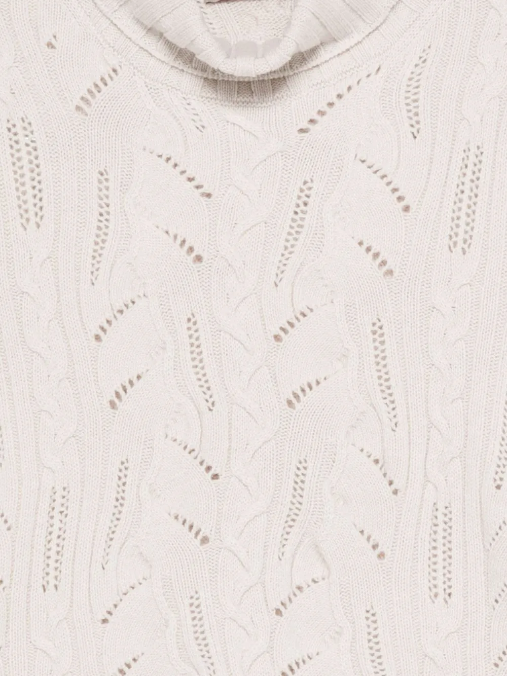 Cable-Knit Turtleneck Sweater