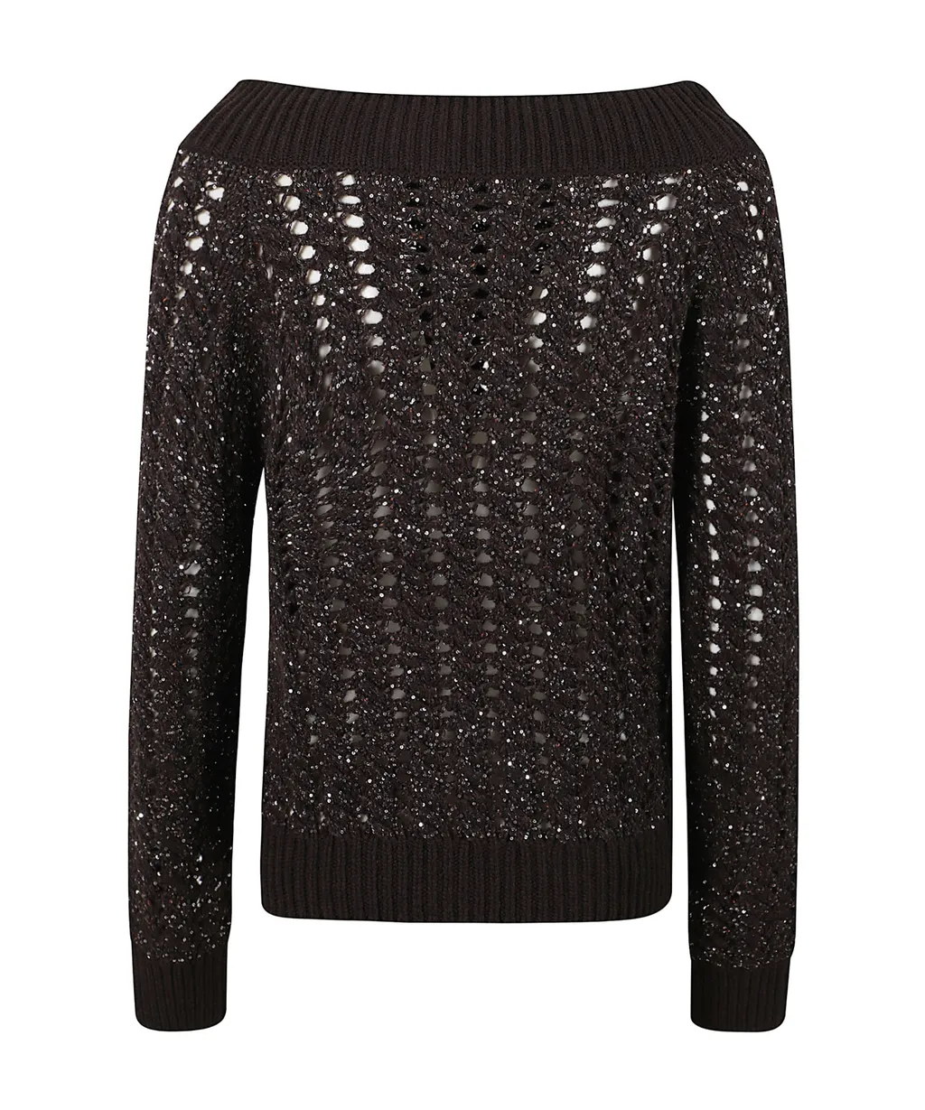 Sequin-Embellishment Sweater