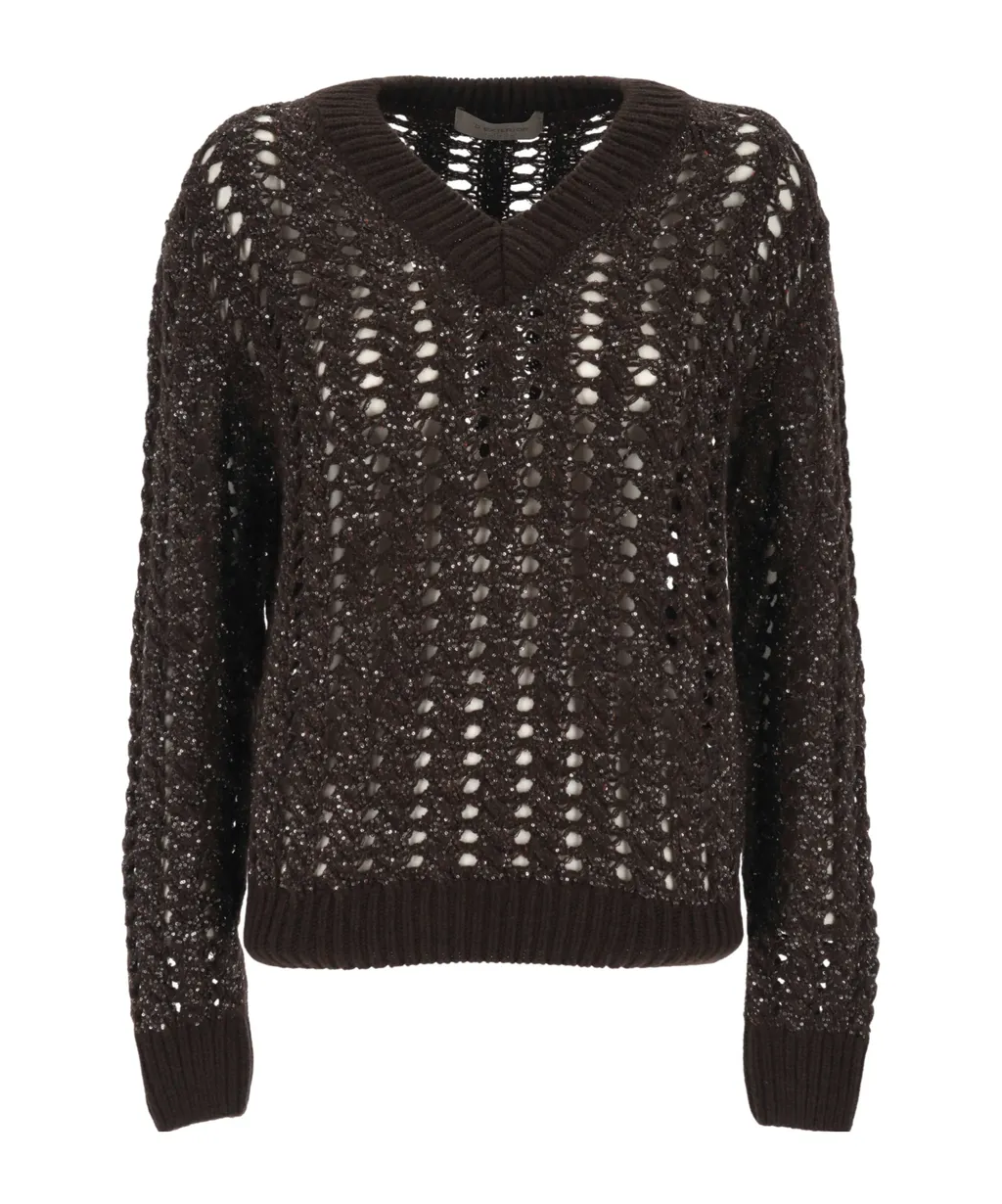 V-Neck Long-Sleeved Sweater