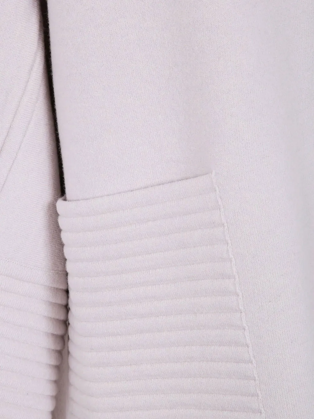 Ribbed-Panel Zip-Front Coat