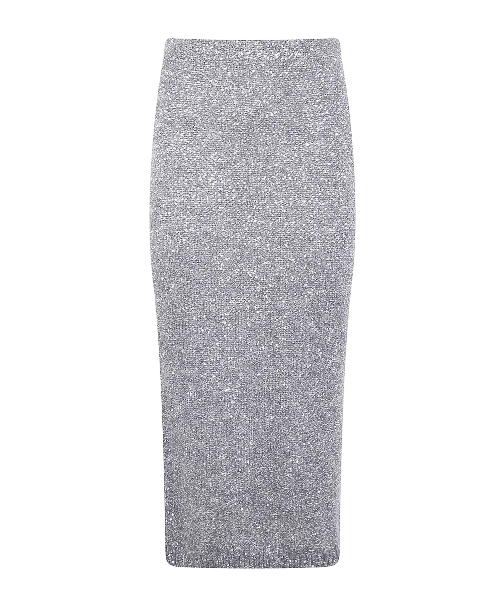 Sequined Straight Skirt