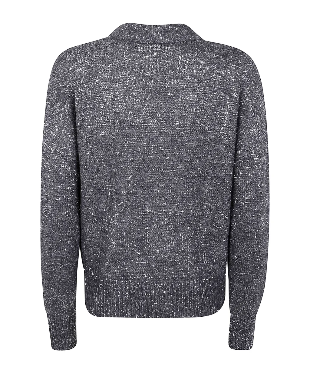Sequined Short Cardigan