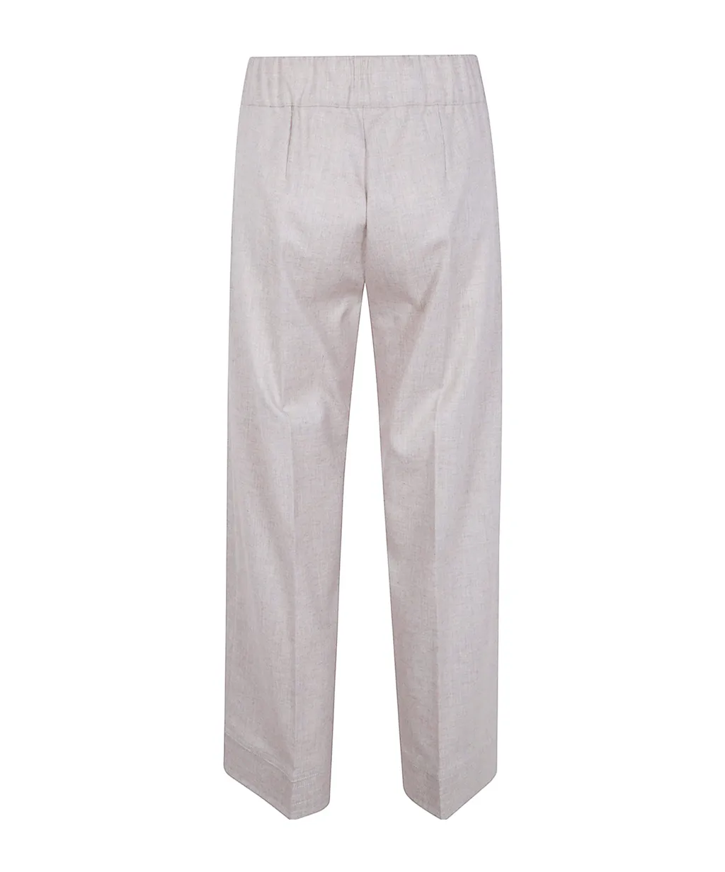 Flannel Wide-Leg Pants