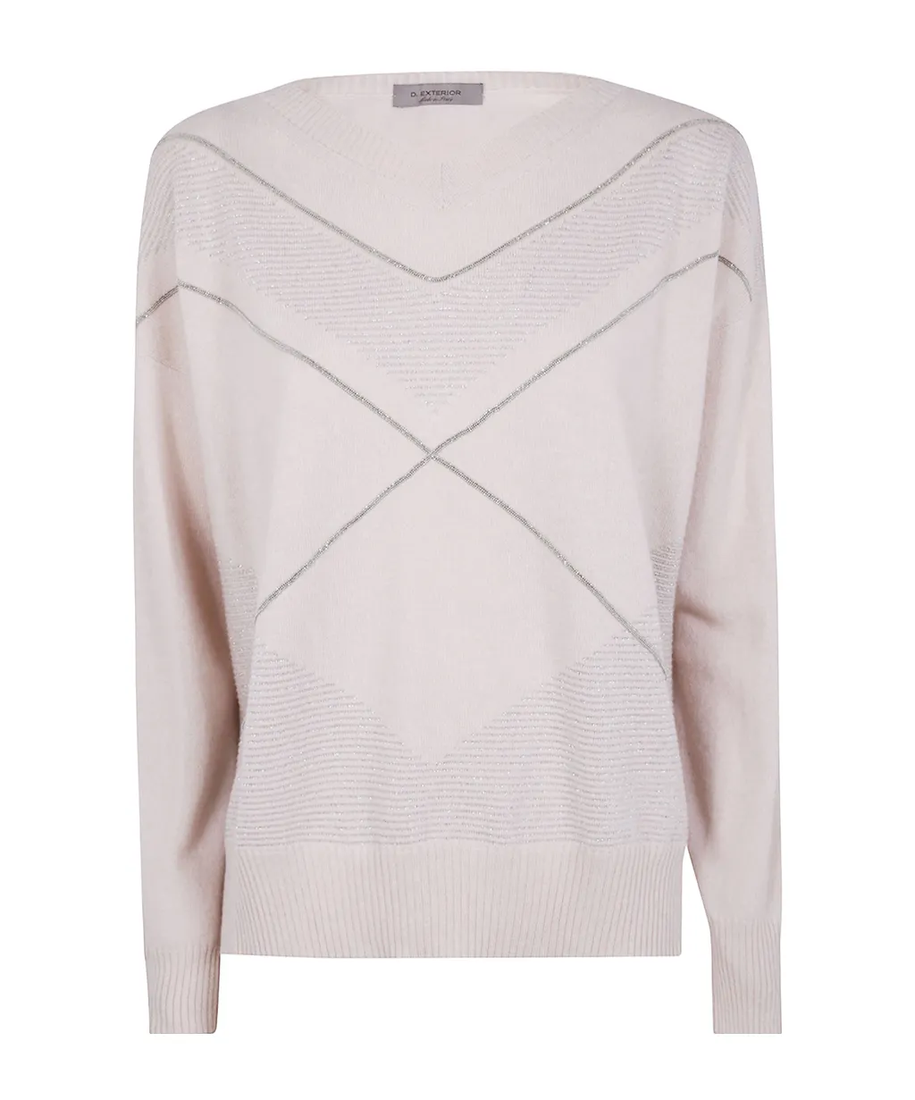 Intarsia V-Neck Sweater