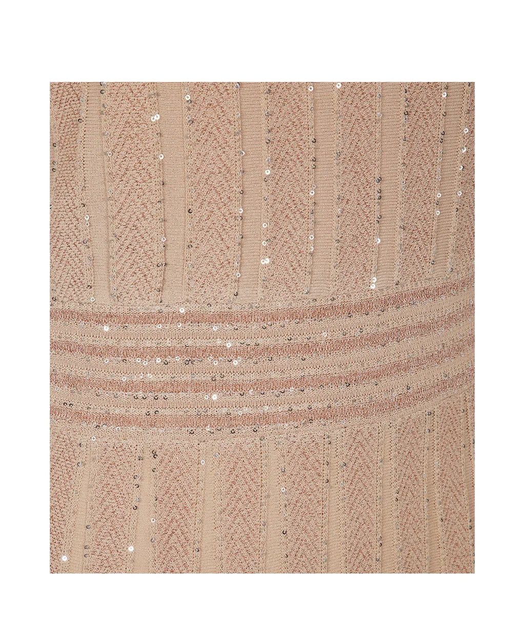 Sequin Detail Midi Dress