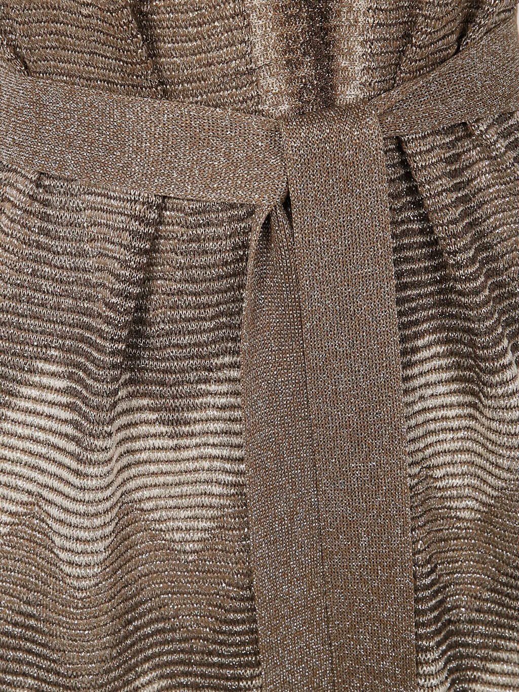 Chevron Knit Belted Dress