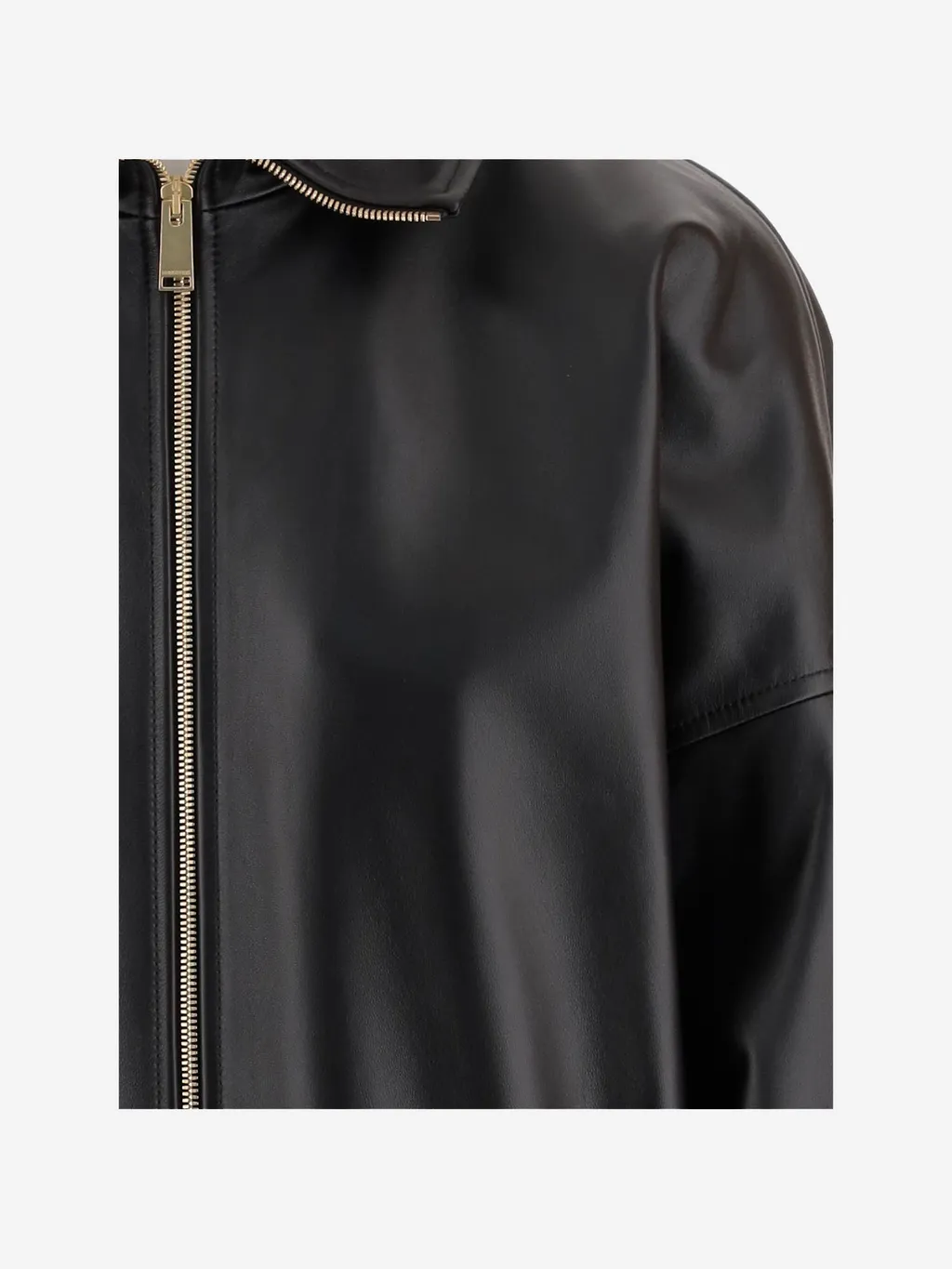 Zip-Up Leather Jacket