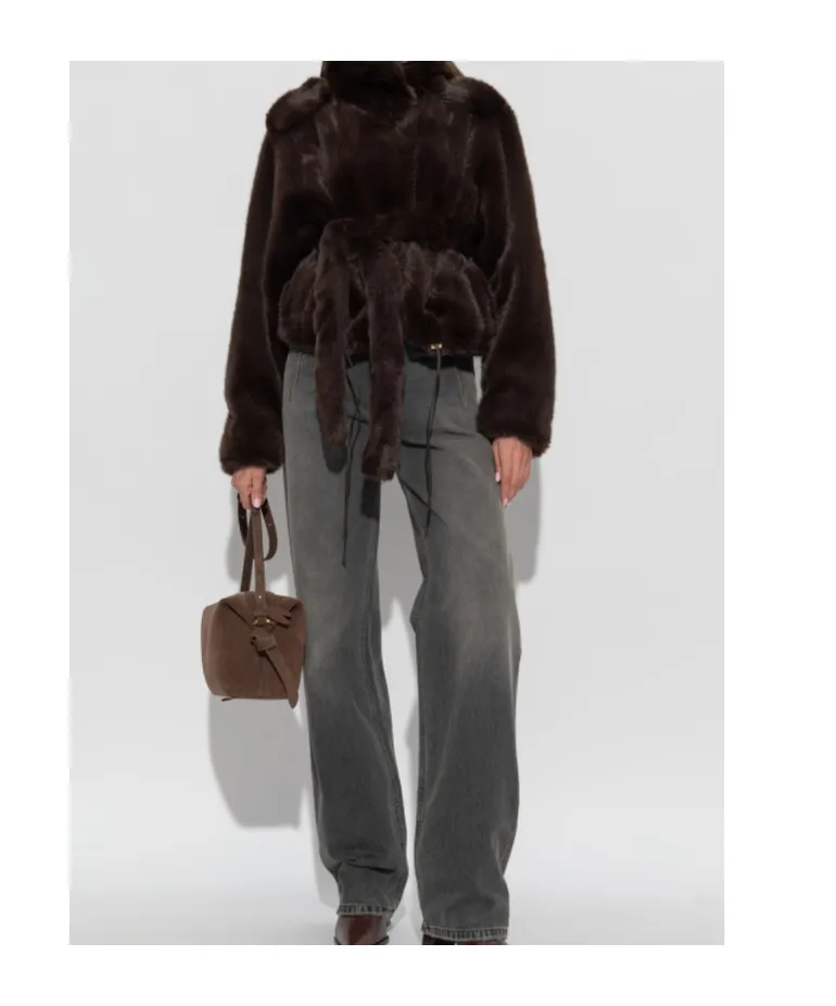 Faux Fur Belted Jacket
