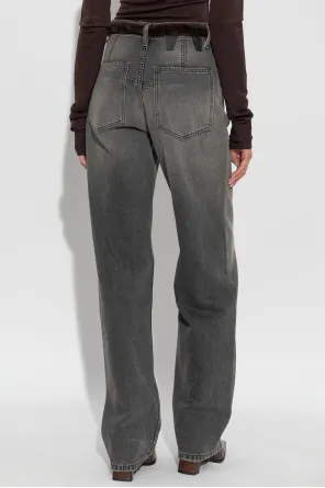 Lu Wide-Leg Belted Jeans