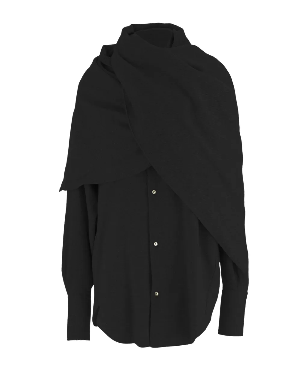 Georgia Detachable Scarf Japanese Shirt