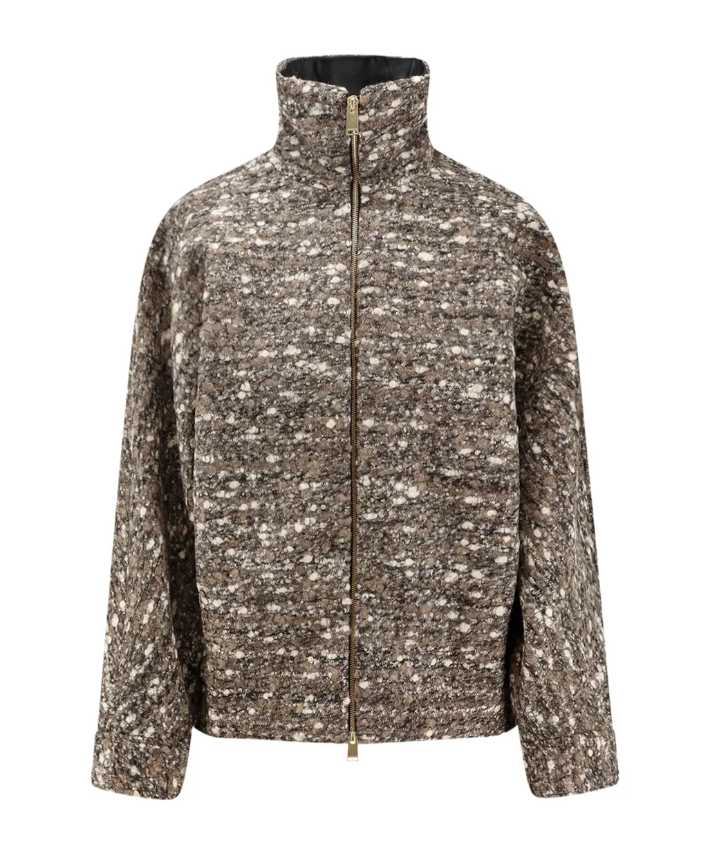 Celine Boucle Aviator Bomber Coat