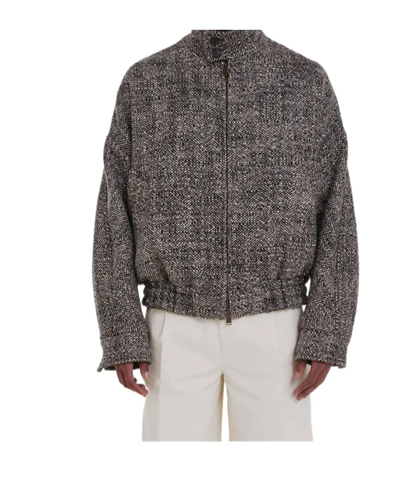 Herringbone-Pattern Jacket