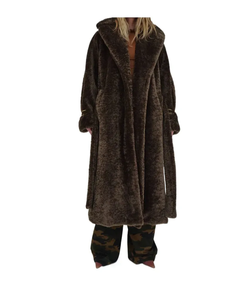 Madison Belted Faux Fur Coat